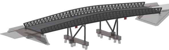 brug constructie draadmodel